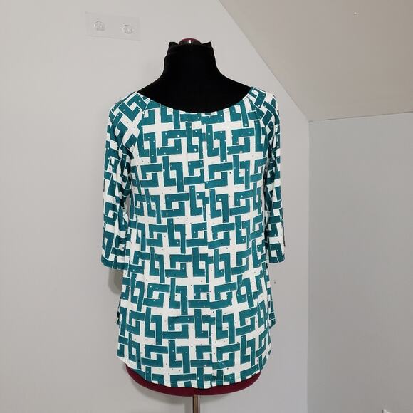 NWOT GOLDSPARK Geometric Square Sequin Scoop Neck Sequin Blouse Small - Picture 3 of 10